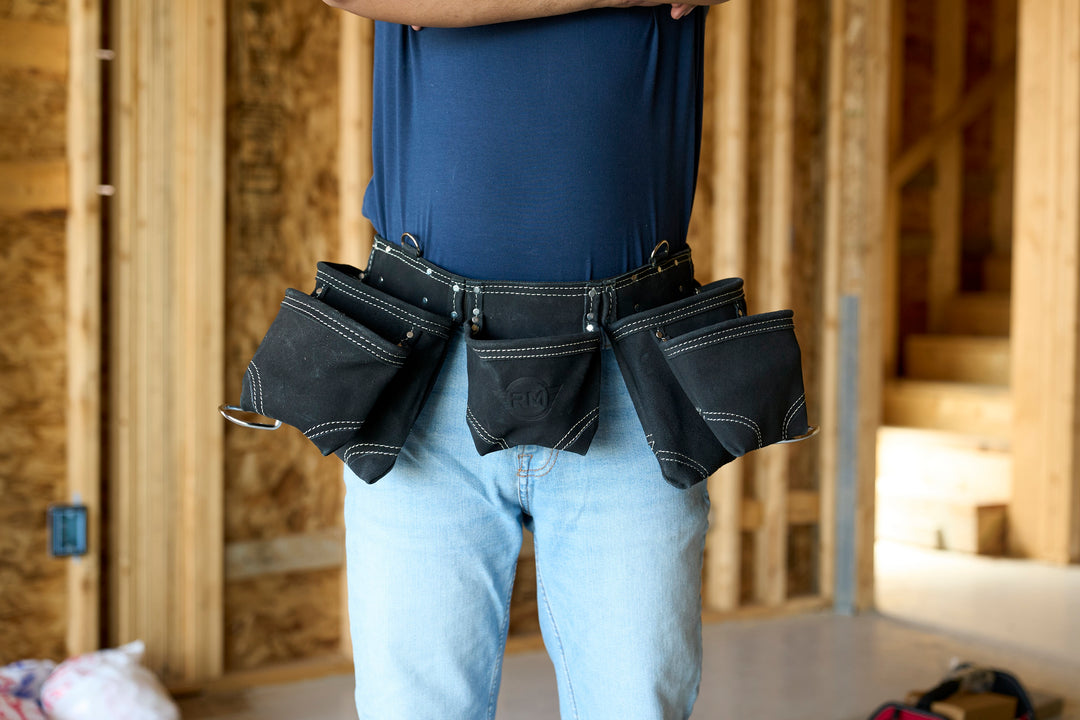 RM Suede Leather Tool Belt with Suspenders.