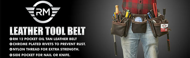 RM 12 Pocket Leather Tool Belt.