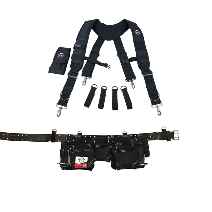 RM Suede Leather Tool Belt with Suspenders.