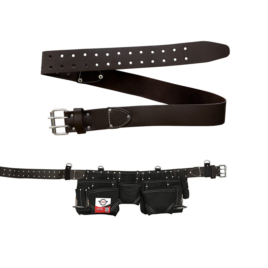 RM Suede Leather Tool Belt with 2" Belt.